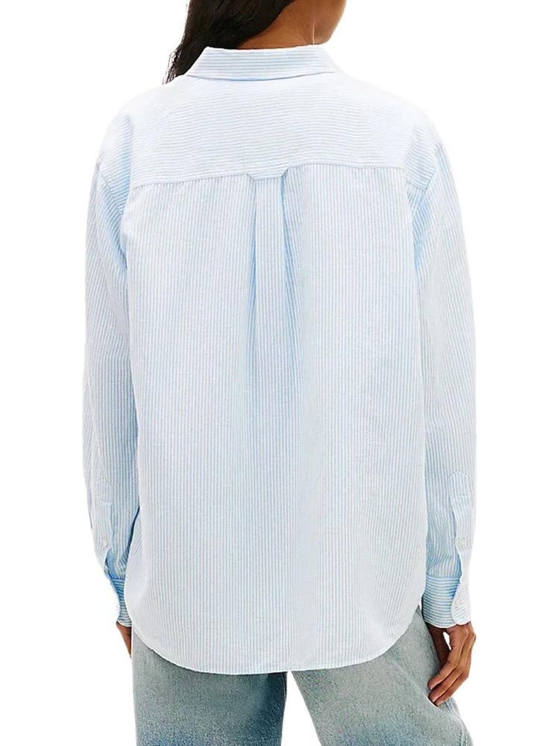 Chemise Tommy Hilfiger Tjw Rlx para Mulher em Branco/Azul Azul - Kiabi
