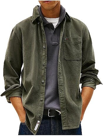 Chemise Verde Tommy Hilfiger para Homem