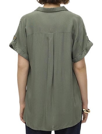 Chemise verde vero moda bumpy para mulher