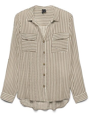 Chemise Vero Moda Bumpy Bege/Taupe para Mulher