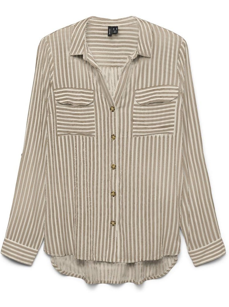 Chemise Vero Moda Bumpy Bege/Taupe para Mulher Bege - Kiabi