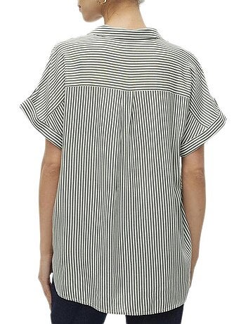 Chemise Vero Moda Bumpy Branca e Verde para Mulher 10310139
