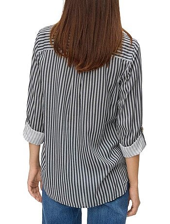 Chemise Vero Moda Bumpy para Mulher em Preto e Branco
