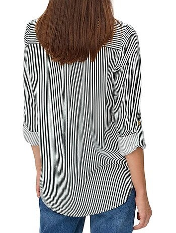 Chemise Vero Moda Bumpy Verde/Branco para Mulher