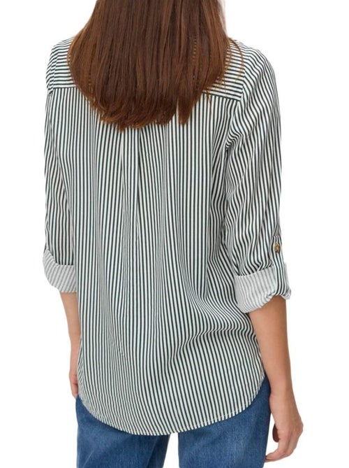 Chemise Vero Moda Bumpy Verde/Branco para Mulher - Kiabi Chemise Vero Moda Bumpy Verde/Branco para Mulher - Kiabi