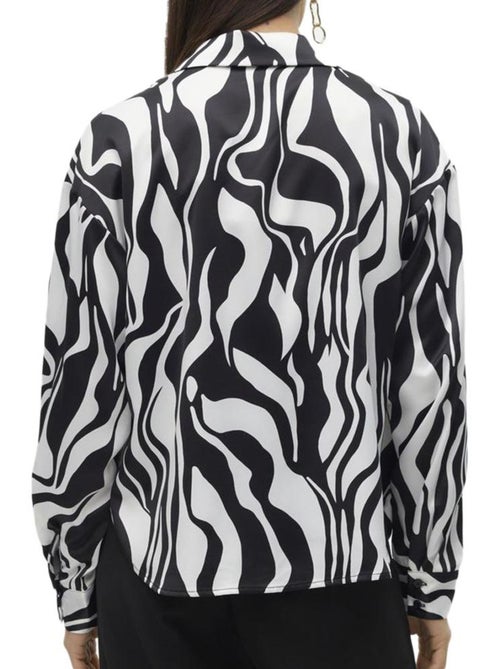 Chemise vero moda merle para mulher - preto/branco - Kiabi Chemise vero moda merle para mulher - preto/branco - Kiabi