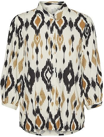 Chemise Vero Moda Mille para Mulher em Branco e Preto