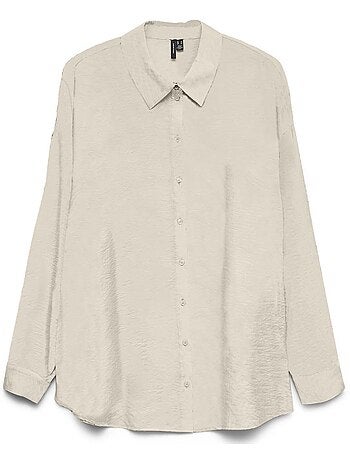 Chemise Vero Moda Mira Bege para Mulher