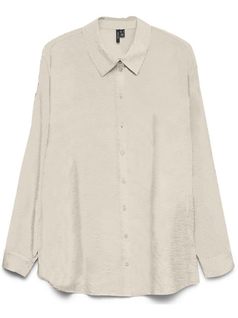 Chemise Vero Moda Mira Bege para Mulher Bege - Kiabi