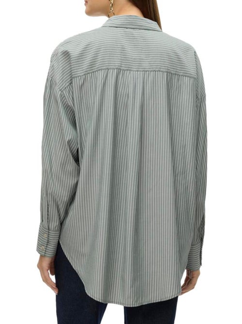Chemise Vero Moda Nora Kaki e Branca para Mulher - Kiabi Chemise Vero Moda Nora Kaki e Branca para Mulher - Kiabi