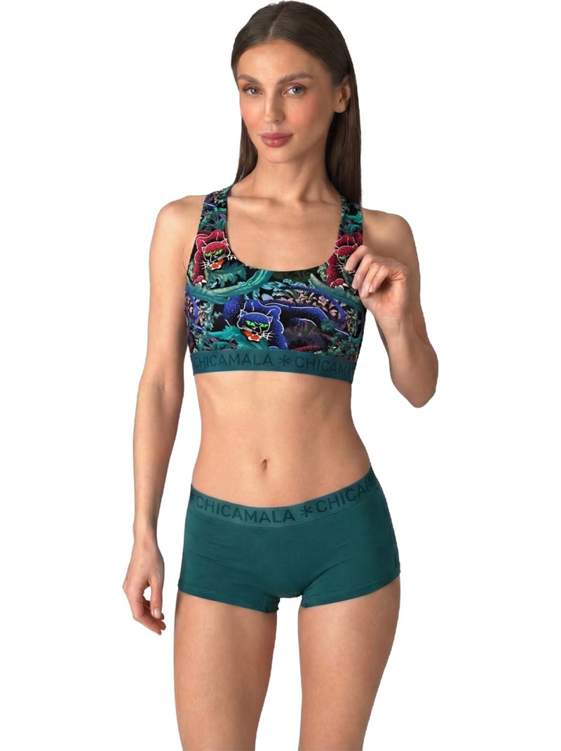 Chicamala Pack de 3 boxers Cinza-verde preto - Kiabi