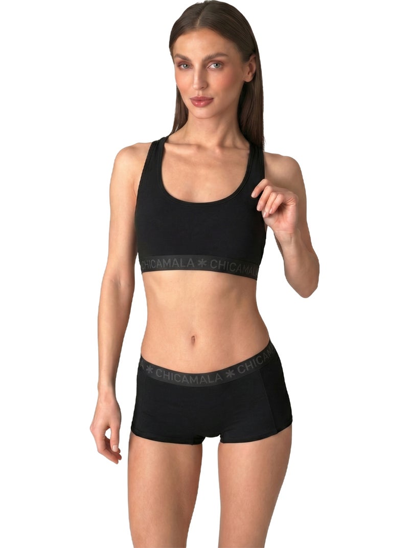 Chicamala Top desportivo Preto - Kiabi