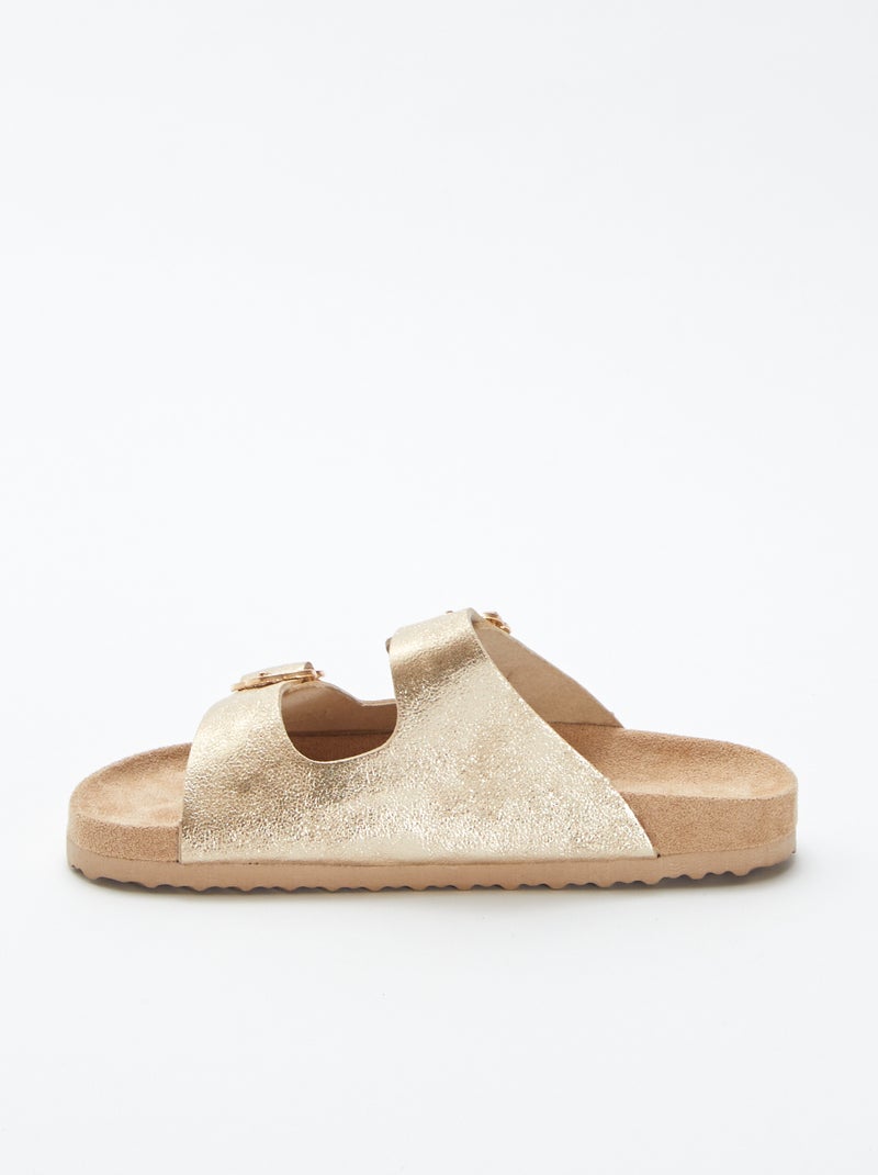 Chinelas brilhantes BEGE - Kiabi