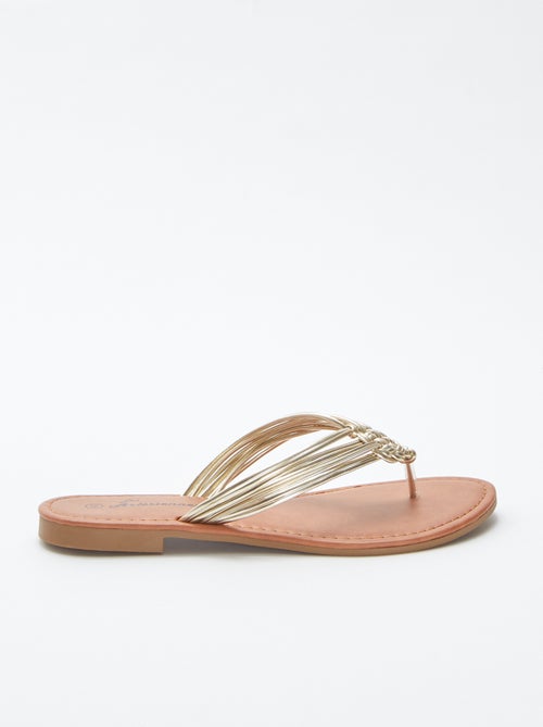 Chinelas com tiras entrançadas - Kiabi