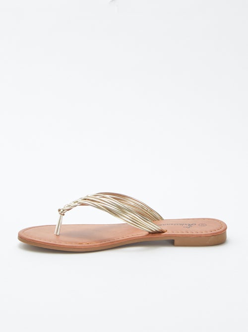 Chinelas com tiras entrançadas - Kiabi
