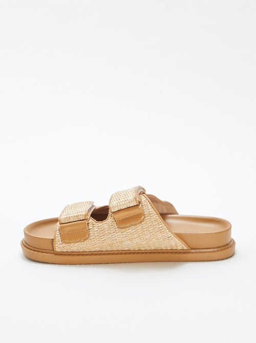 Chinelas de palha com tira dupla - Kiabi