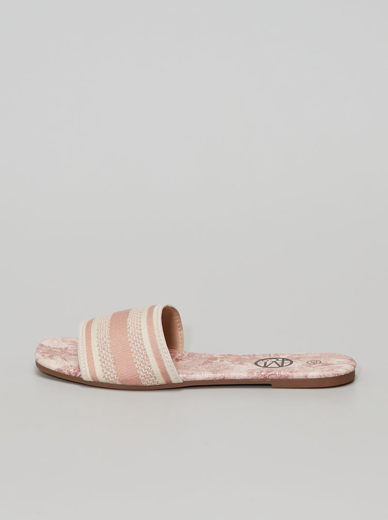 Chinelas estampadas 'selva' Rosa - Kiabi