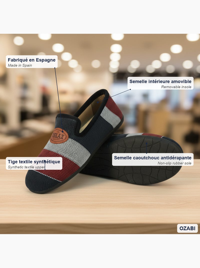 Chinelas fantasia homem ozabi sola amovível fabricadas espanha Preto - Kiabi