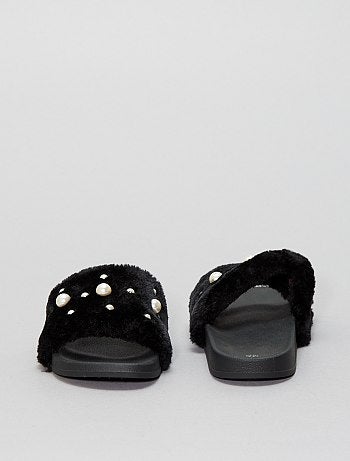 Chinelas forradas com pérolas - Kiabi