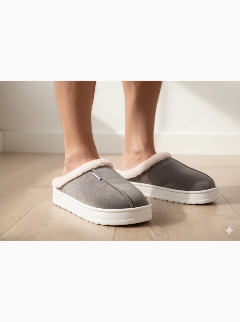 Chinelas homem veludo canelado MU10121 Castanho - Kiabi