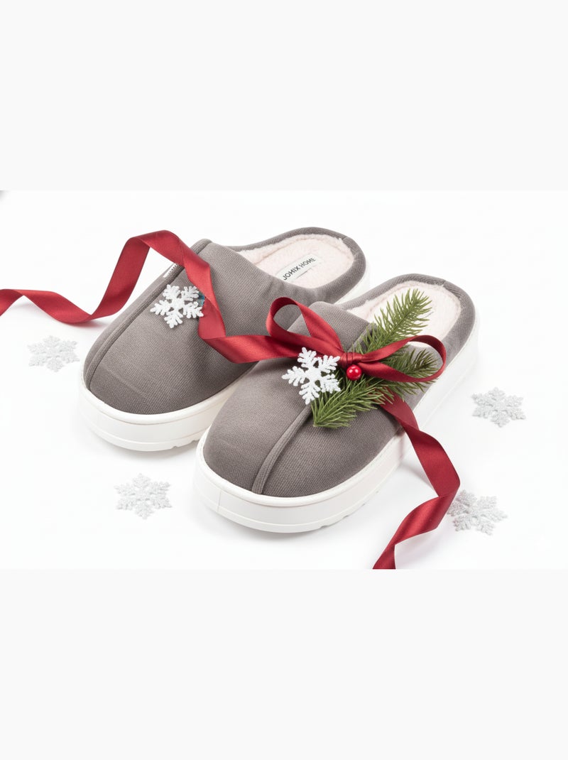 Chinelas homem veludo canelado MU10121 Castanho - Kiabi