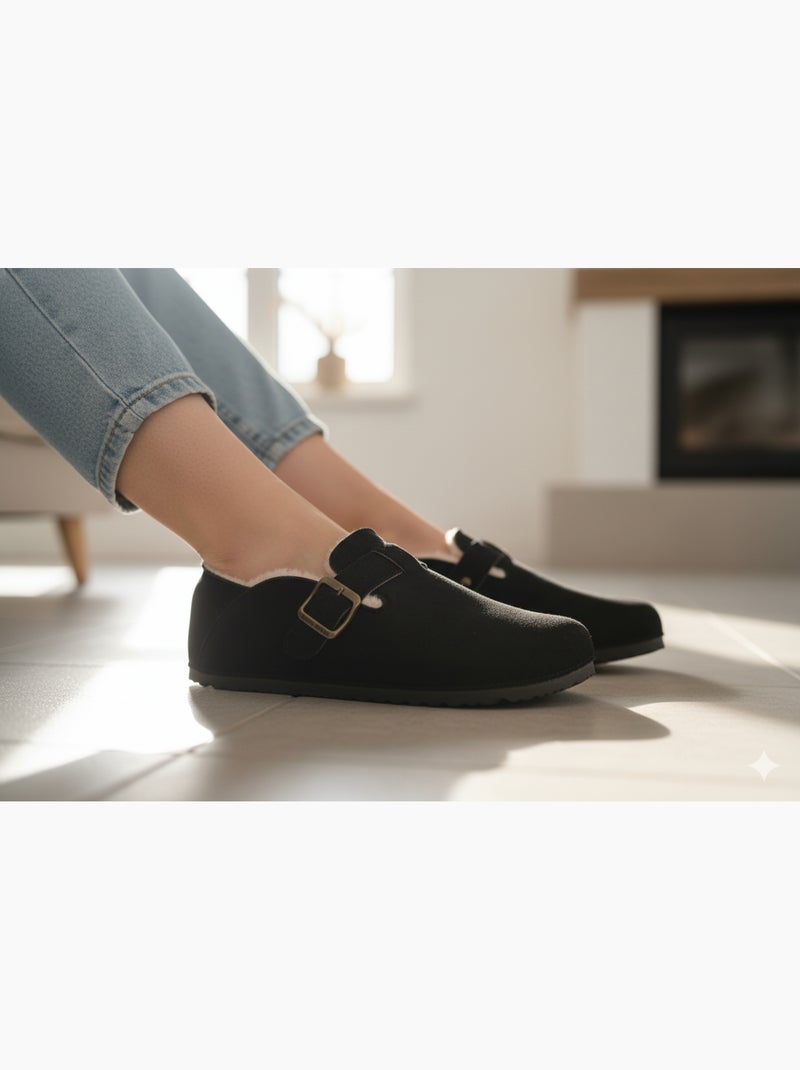 Chinelas Mulher Inverno Tamanho Único MD8845 Preto - Kiabi