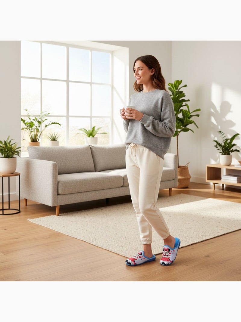Chinelas mulher ozabi estampado desenhos animados Azul-céu - Kiabi