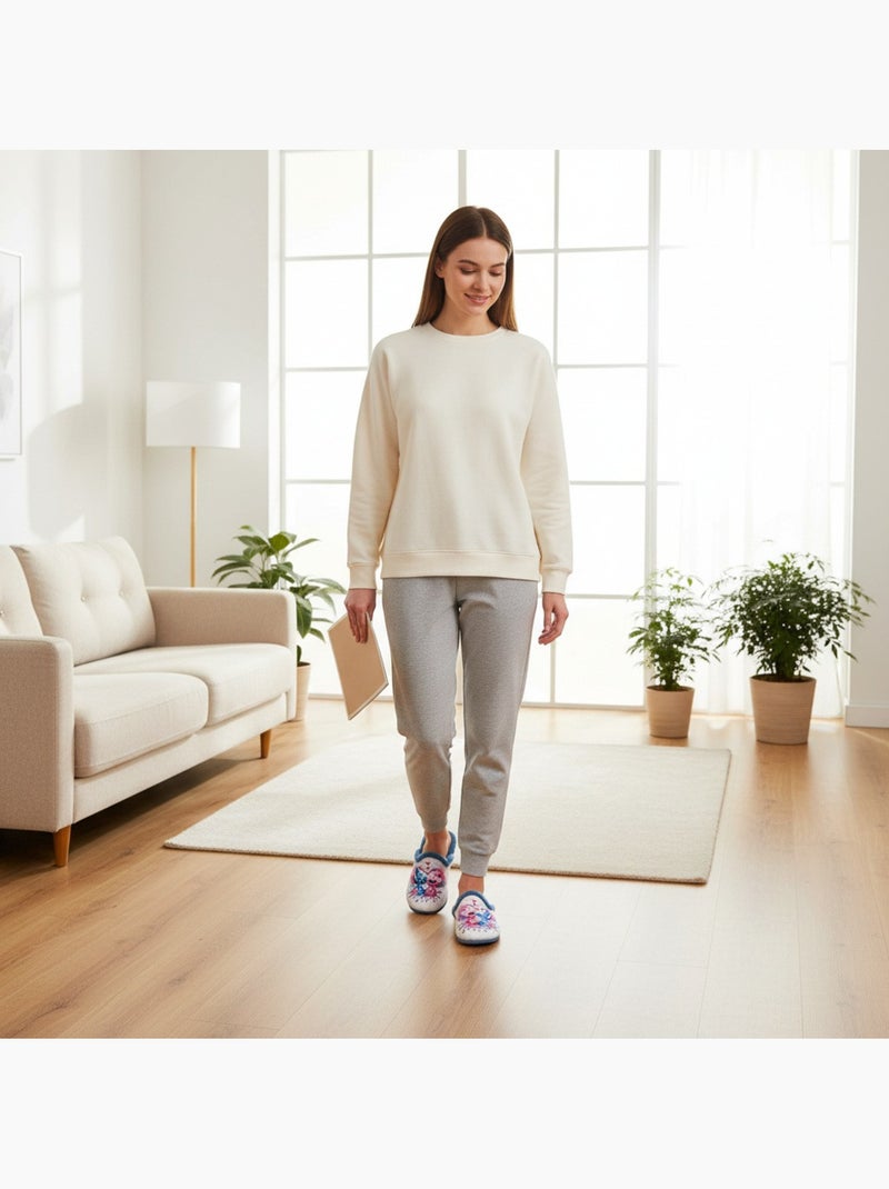 Chinelas mulher ozabi estampado desenhos animados Azul - Kiabi