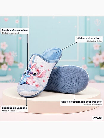 Chinelas mulher ozabi estampado desenhos animados