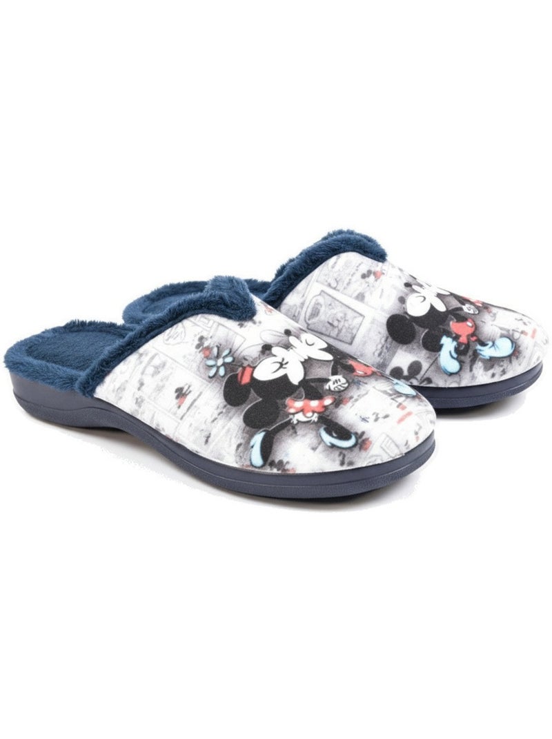 Chinelas mulher ozabi estampado desenhos animados Azul-marinho - Kiabi