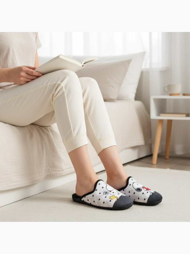 Chinelas mulher ozabi estampado desenhos animados Cinza antracite - Kiabi