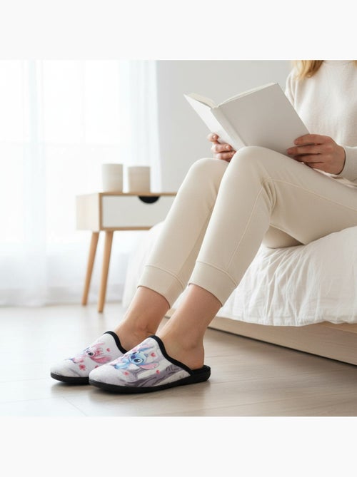 Chinelas mulher ozabi estampado desenhos animados - Kiabi