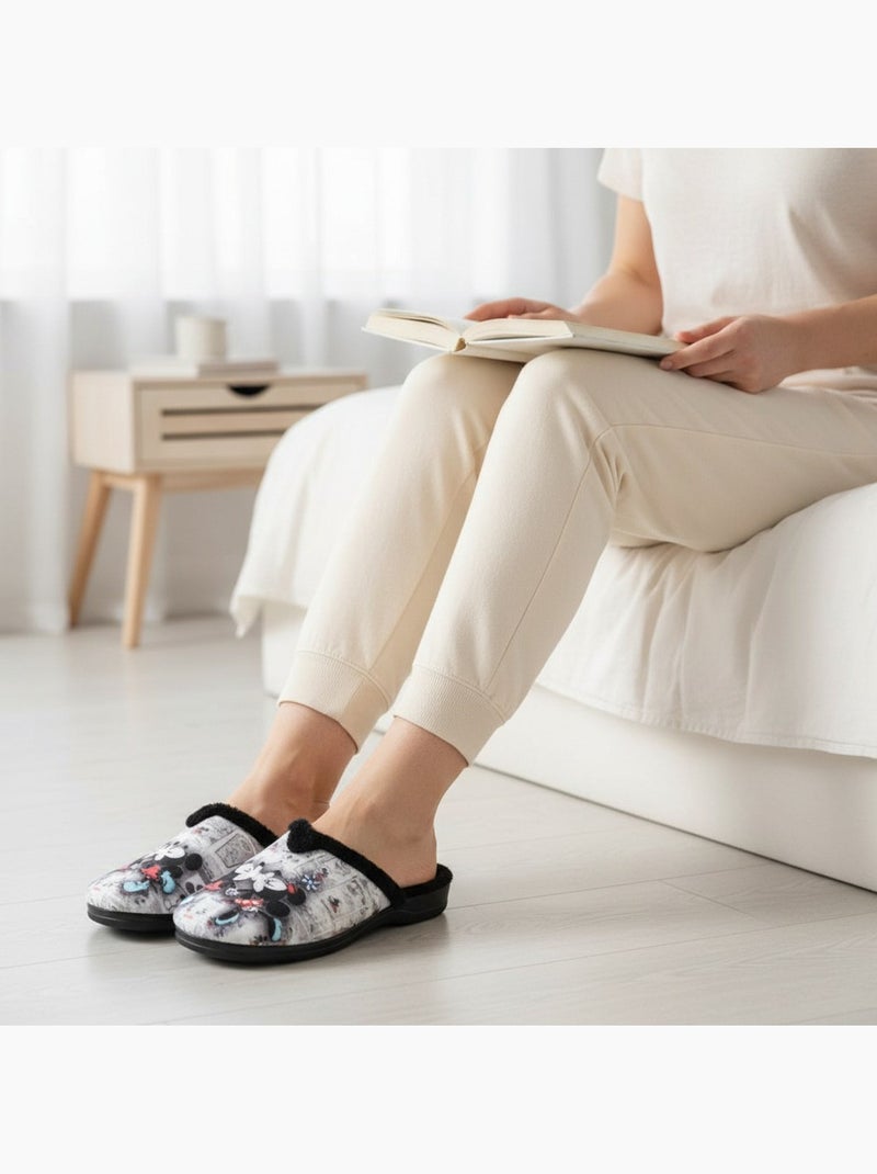 Chinelas mulher ozabi estampado desenhos animados Multicolorido - Kiabi