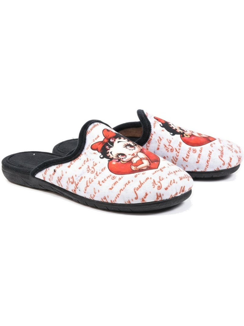Chinelas mulher ozabi estampado desenhos animados Preto - Kiabi