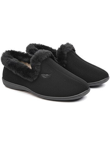 Chinelas mulher ozabi forradas fantasia bordadas gola falsa pele