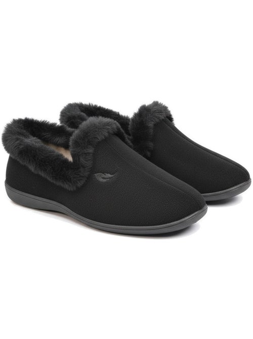 Chinelas mulher ozabi forradas fantasia bordadas gola falsa pele - Kiabi