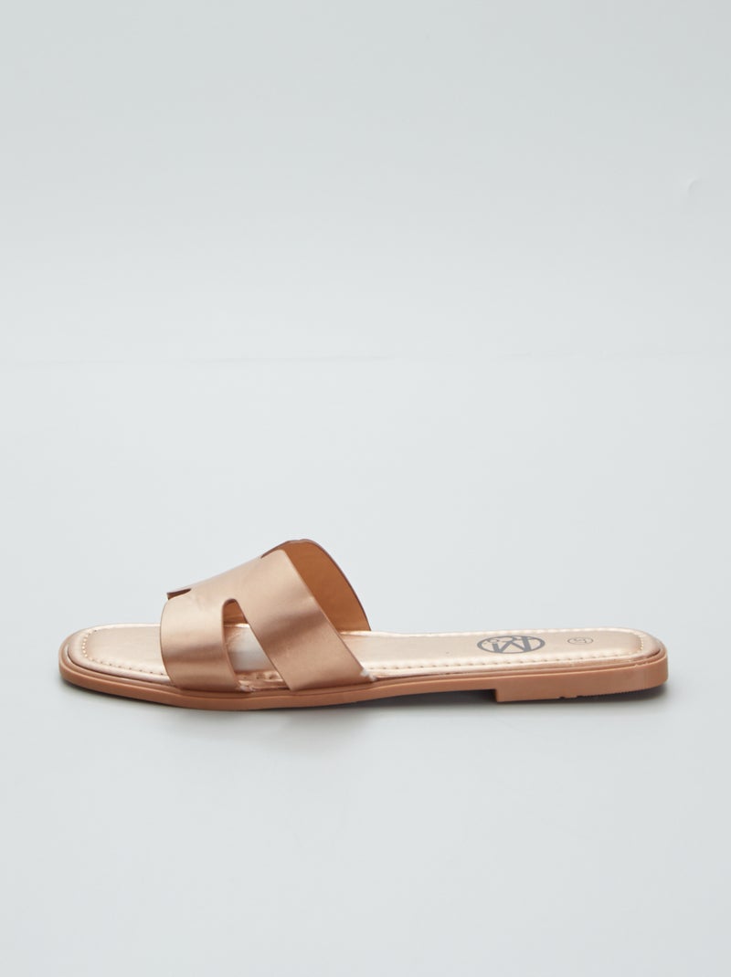 Chinelas rasas Dourado - Kiabi