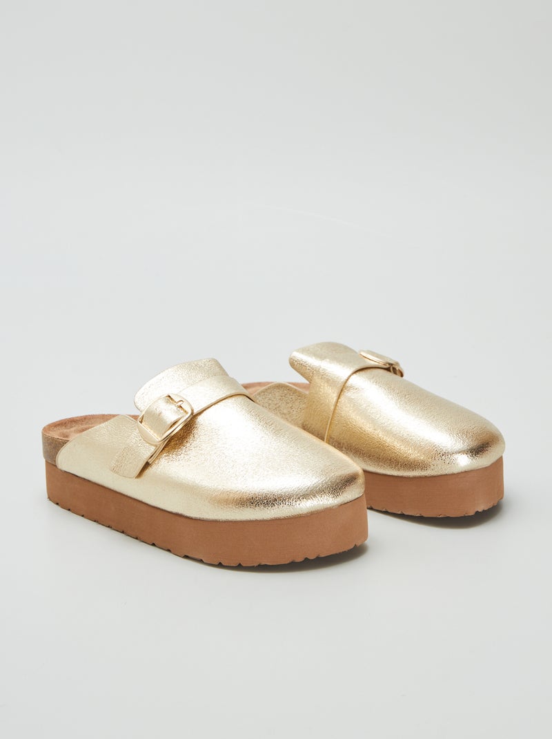 Chinelas socas douradas BEGE - Kiabi