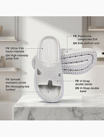 Chinelo Brilho H-Strap EVA OZABI 6 Cores