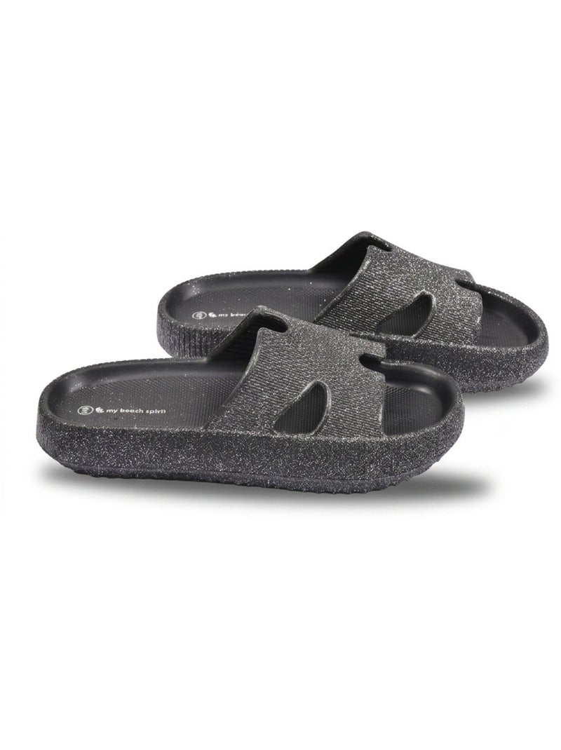 Chinelo Brilho H-Strap EVA OZABI 6 Cores Preto - Kiabi