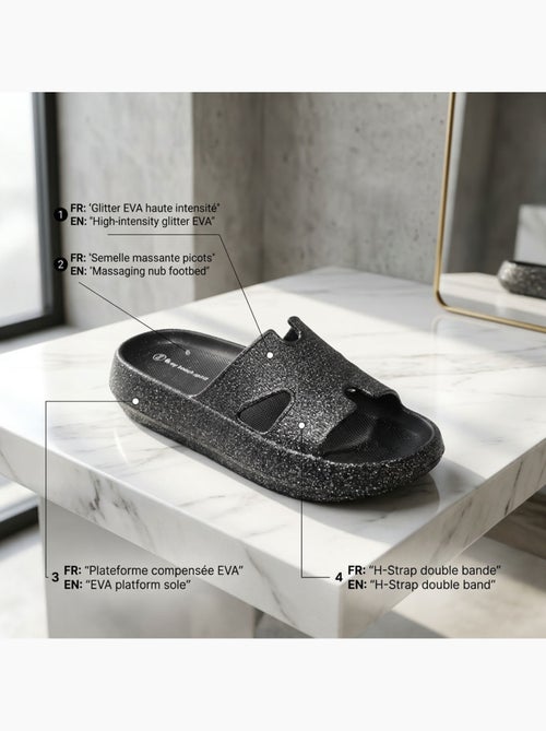 Chinelo Brilho H-Strap EVA OZABI 6 Cores - Kiabi