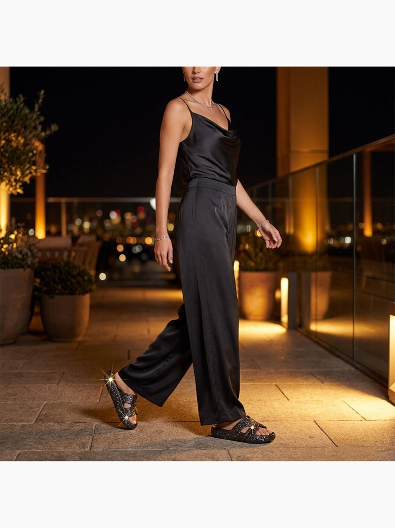 Chinelo Brilho H-Strap EVA OZABI 6 Cores Preto - Kiabi