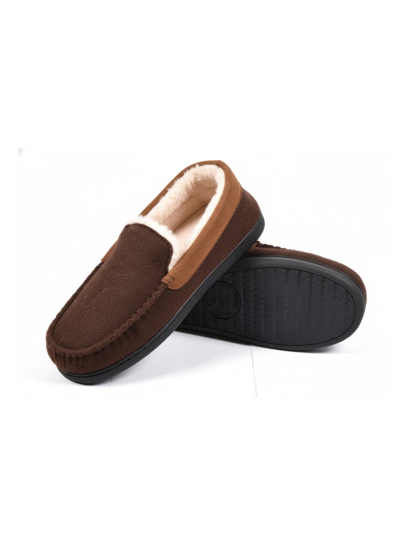 Chinelo Charentaise forrado homem PREMIUM MU9733 Castanho - Kiabi