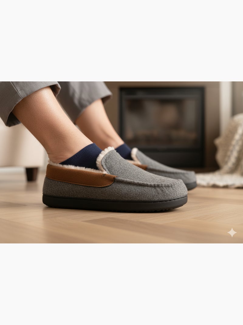 Chinelo Charentaise forrado homem PREMIUM MU9733 Cinza - Kiabi