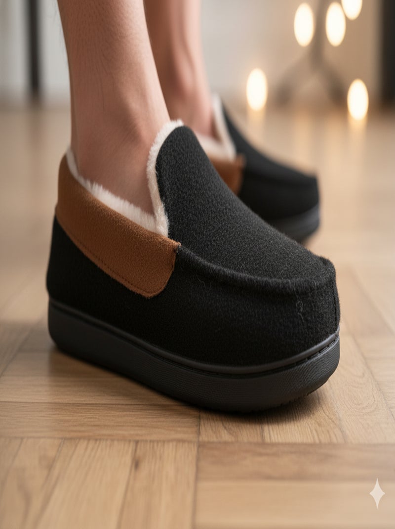 Chinelo Charentaise forrado homem PREMIUM MU9733 Preto - Kiabi