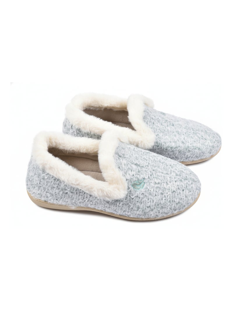 Chinelo Charentaise mulher inverno Azul - Kiabi