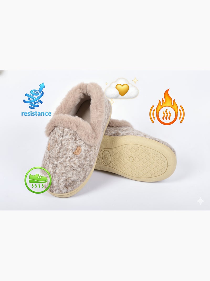 Chinelo Charentaise mulher inverno Castanho - Kiabi