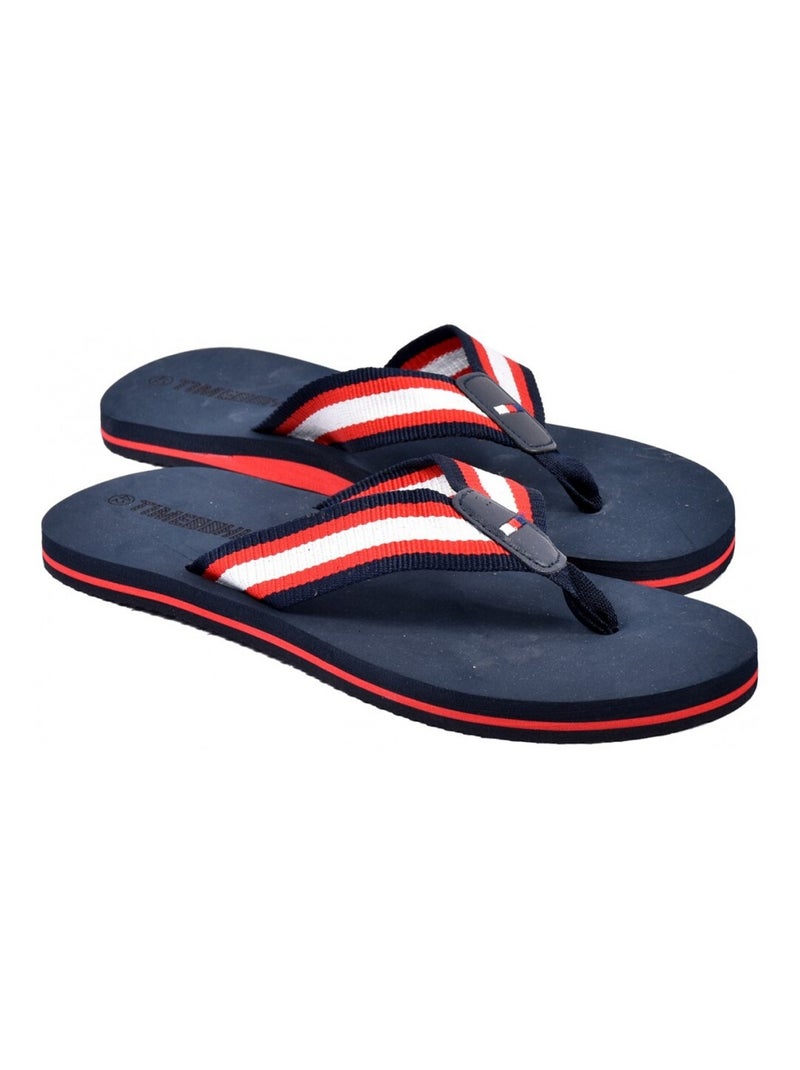 Chinelo de dedo homem Azul Vermelho - Kiabi