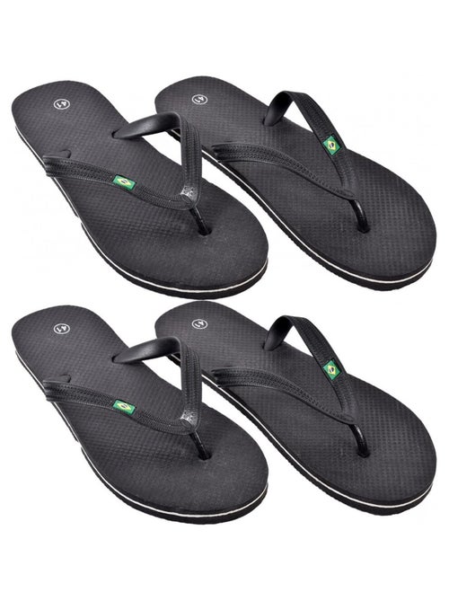 Chinelo de dedo Homem Moda - Pack de 2 - Kiabi Chinelo de dedo Homem Moda - Pack de 2 - Kiabi