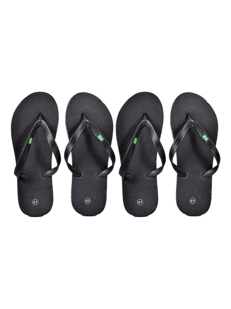 Chinelo de dedo Homem Moda - Pack de 2 Preto - Kiabi
